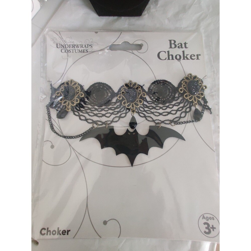 New Underwraps costumes Halloween Gothic Vampire Bat choker Whimsygoth Witchy
